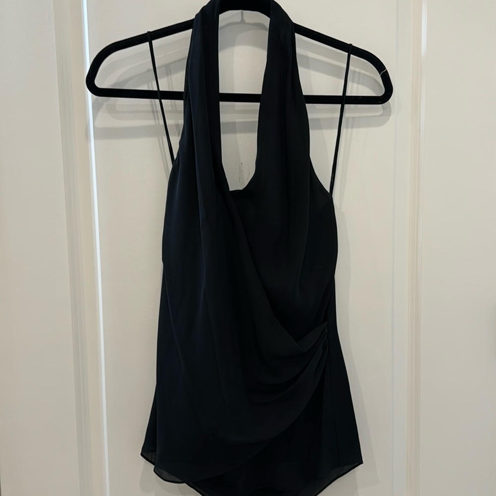 Haute Hippie Size Small Halter Silk Top.
